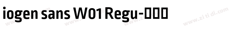 iogen sans W01 Regu字体转换